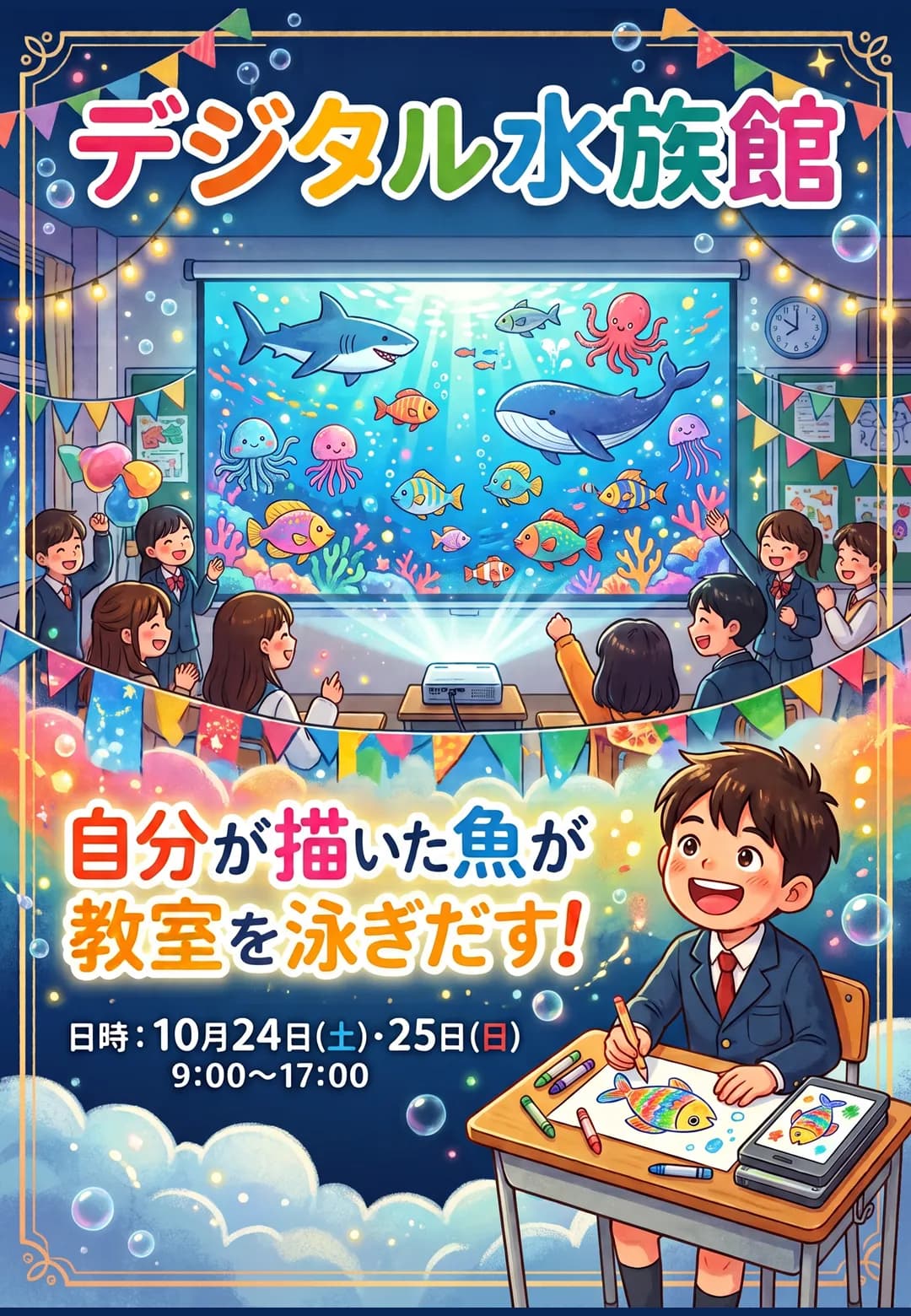 デジタル⽔族館のポスター